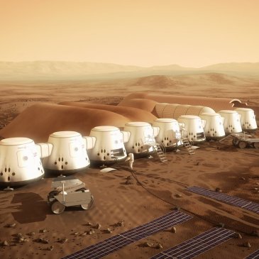 How a colony on Mars might look. Credit: Mars One/Bryan Versteeg.